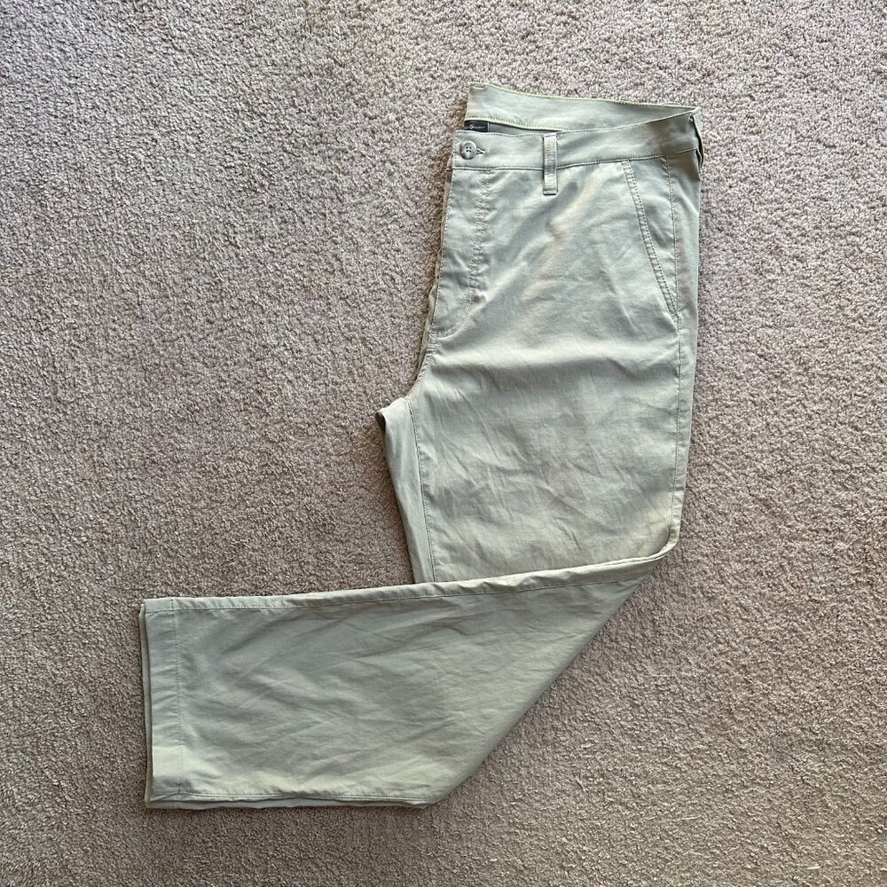 Eddie Bauer Pants Mens 40x30 Nylon Hiking Beige Mid Rise Straight Leg Pockets